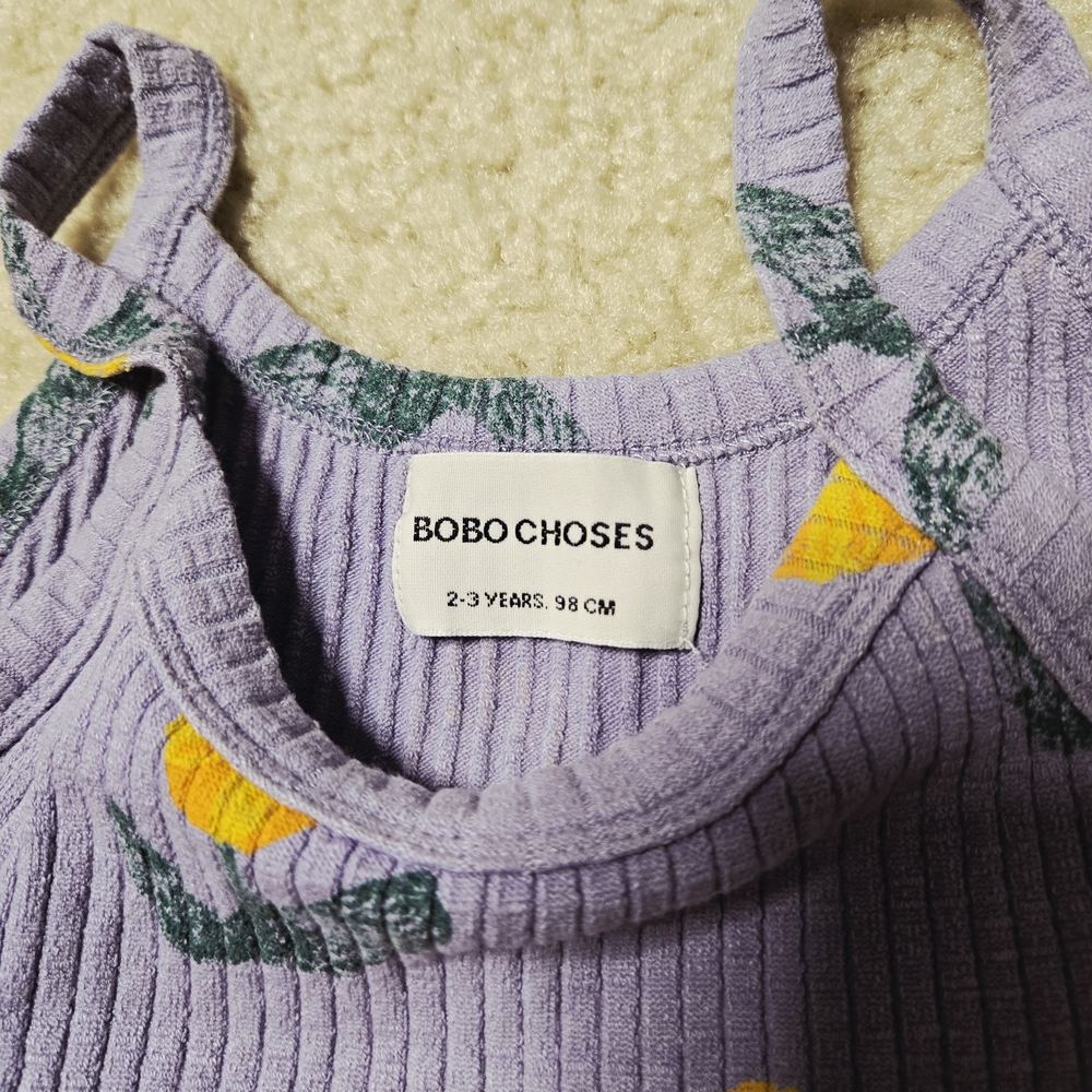 Bobo Choses Lavender Top with Yellow and Green Accents - Picture 2 of 2